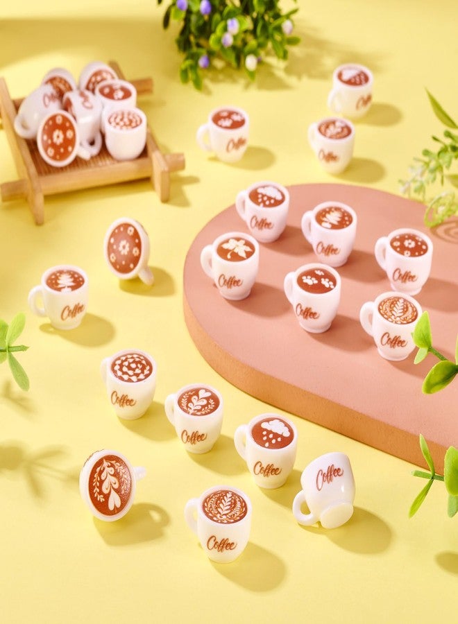 Craftdady 24pcs Mini Coffee Cup Resin Dollhouse Miniature Drink Food Coffee Mug Lovely Tableware Coffees Hang Ornament for Home Decorations Doll Kitchen Play Accessories Jewelry Making - Image 5